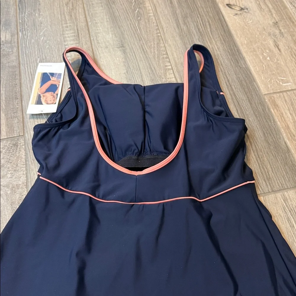 Amoena‎ Women's Swim Dress Navy Pink Size 14 NWT